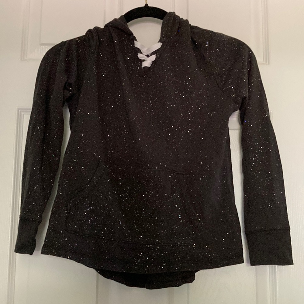 Authentic American Heritage Black Sparkle Hoodie | Size 12 Kids